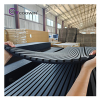 Panneaux acoustiques faciles à installer, panneaux muraux insonorisants en bois, décoration intérieure, prix de gros