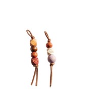 Breloques de sac en perles de bois style bohème, multicolores, faites à la main, ornements suspendus en bois perlé pour sacs à main, jeans, pantalons, accessoires de mode