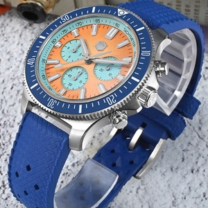 Saint Martin 40mm Diver <b>Chronograph</b> <b>Automatic</b> Watch Men's China Peacock SL-4801 Luminous Sapphire Waterproof 20Bar SN0118G-JS - Product Image 4