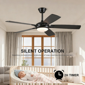 Modern <b>Ceiling</b> Fan With <b>Light</b> 5 Blades 6 Speed <b>Remote</b> <b>Control</b> LED Dimmable For Bedroom Living Room - Product Image 2