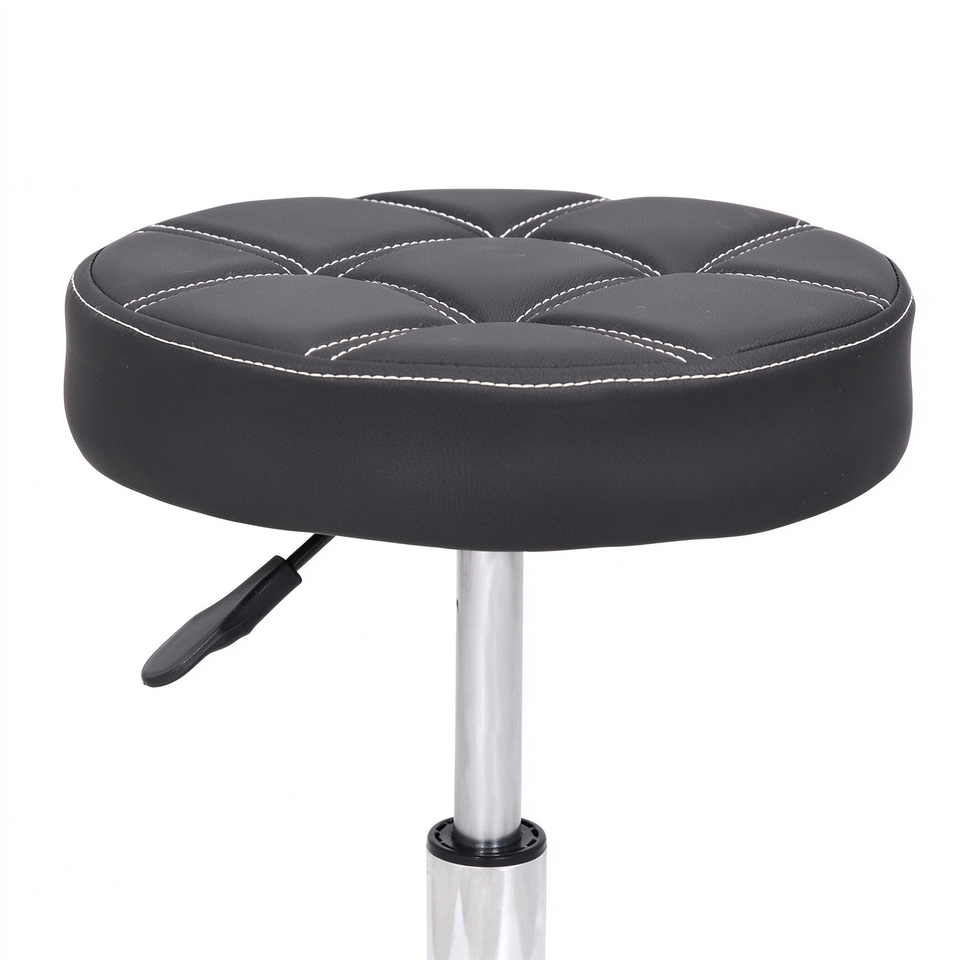 Height Adjustable Swivel Salon Stool with Wheels, Hydraulic Rolling ...