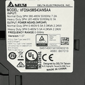 VFD รุ่นใหม่ MS300 ซีรีส์ 2.2kW สามเฟส 380-460V ได้รับการรับรองมาตรฐาน CE IP21 VFD5A5MS43ANSAA VFD9A0MS43ANSAA - Product Image 4
