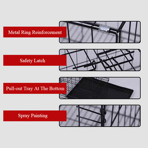 Perrera de Metal plegable portátil de lujo, cierre de botón de plástico fuerte, <span class=keywords><strong>jaula</strong></span> para perros, portador de mascotas de malla transpirable seguro, ventilado - Product Image 4