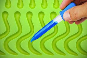 Gran oferta, molde de gusanos de goma de silicona de grado alimenticio, Forma cuadrada con cuentagotas para hacer caramelos de goma - Product Image 2