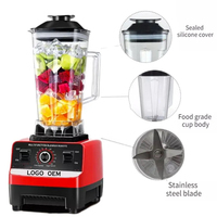 4500W Zilver Crest Blender Dubbele Twee Cup Commerciële Voedsel Smoothie Blender En Juicers Mixer
