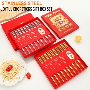 Juego de palillos de acero inoxidable 304 personalizado para <span class=keywords><strong>restaurante</strong></span> de bodas <span class=keywords><strong>chino</strong></span> de metal personalizado - Product Image 6