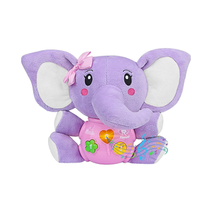 Éléphant en <span class=keywords><strong>peluche</strong></span> mignon jouet musical pour nouveau-nés garçons et filles animal en <span class=keywords><strong>peluche</strong></span> en plastique avec jouets légers pour bébé - Product Image 1