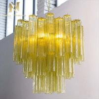 Lustre en verre de Murano de luxe français, luminaire suspendu pour chambre à coucher, salon, salle à manger, escalier