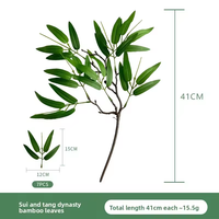 Groothandel Kunstmatige Eucalyptus Bladeren Stengels Groen Decoratie 17" Hoog Met Bloemzaden voor Bloemstukken