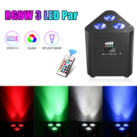Lumière LED RGBW 4-en-1 triangulaire à piles, 4/6/8 canaux, IP20, AC110-240V, garantie 1 an, pour églises, concerts, mariages