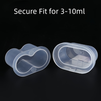 Boîte de transport PP 2 compartiments en plastique transparent pour peptides, étui de voyage pour peptides, haute qualité, logo couleur personnalisé, organisation de flacons