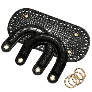 ชุดอุปกรณ์ตกแต่งหนังจระเข้ PU แบบ DIY สำหรับทำกระเป๋าถือแฮนด์เมด กระเป๋าโครเชต์ กระเป๋าผู้หญิง กระเป๋าปะติดปะต่อ ฐานหูหิ้วกระเป๋า - Product Image 5