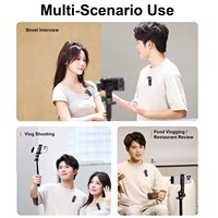Nouveau microphone cravate omnidirectionnel sans fil dynamique SE66 1 à 4, 2-en-1 avec suppression du bruit pour diffusion en direct, 100Hz-20kHz