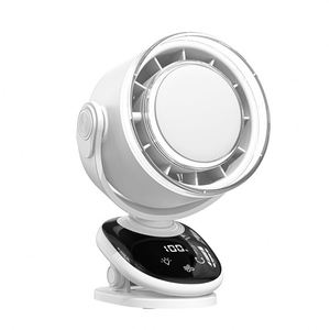 Touch Button Mini Portable Clip <b>Standing</b> 90° Auto Oscillating High Speed Turbo With Lighting Cooling <b>Fan</b> - Product Image 6