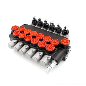 Vanne hydraulique manuelle P80-G34-6OT, 6 voies, direction de refoulement, filetage interne, fonte, débit de 80 L/min - Product Image 5