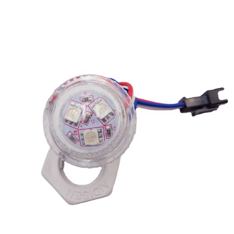 DC12V водонепроницаемый умный RGB цифровой светодиодный пузырь 26 мм 3 светодиода smd5050 светодиодный пиксельный свет Полноцветный адресный декоративный