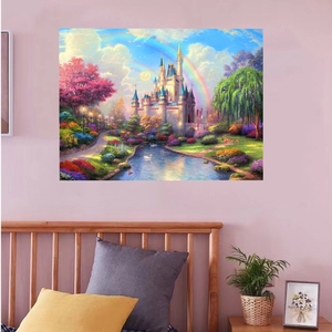 Nuovo modello personalizzato fai da te ricamo a mano ricamo cucito modello arazzo può <span class=keywords><strong>fare</strong></span> la dimensione della pittura ad olio digitale schermo personalizzato - Product Image 2