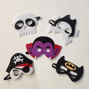 Masques d'Halloween en feutre écologiques en gros pour enfants et adultes : héros de dessins animés, animaux, sorcières, chauves-souris, araignées, citrouilles – Fournitures de fête cosplay - Product Image 3