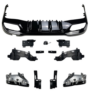 Difusor de Parachoques Trasero W206 con Puntas de Escape para <span class=keywords><strong>Mercedes</strong></span> Benz Clase C W206 C200 C260 C300 <span class=keywords><strong>C43</strong></span> C63 AMG <span class=keywords><strong>2022</strong></span>+ Autopartes - Product Image 2