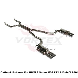 Vortex Elite-Tuned Stainless Steel System For BMW F06 F12 F13 640i 650i Quad-Tip <b>Exhaust</b>-Setup - Product Image 4
