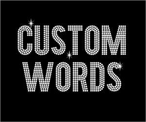 Alfabeto de diamantes de imitación grueso personalizado Palabras de diamantes de imitación personalizados Hierro en transferencia Hotfix - Product Image 2