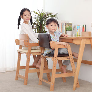 Chaise haute pour bébé pliable en bois massif, écologique, logo personnalisé, design moderne pour hôtel et salle de sport, taille personnalisée, emballage en carton - Product Image 6