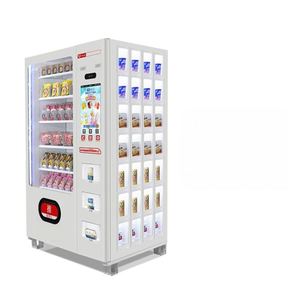 Distributeur automatique professionnel de snacks et boissons, avec machine à café froid et distributeur de barbe à papa, équipé de casiers - Product Image 3