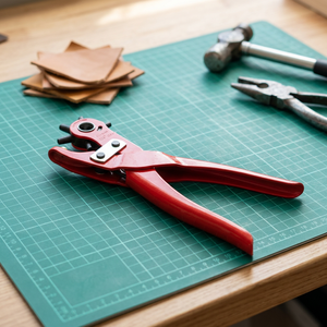 High Quality Red UPTI Taiwan-Made DIY <b>Leather</b> Punch <b>Tool</b> HW403322R Power Saving Manual OEM/ODM - Product Image 2
