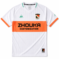 Maillot de football personnalisé OEM en jacquard par sublimation pour hommes, uniforme d'équipe de football, entraînement, match, tenue d'équipe scolaire, fabricant