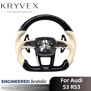 Volante Deportivo de Fibra de Carbono Personalizado Kryvex para <span class=keywords><strong>Audi</strong></span> S3, S3 <span class=keywords><strong>Q3</strong></span>, RSQ3, RSQ8, S5, RS5 <span class=keywords><strong>Sportback</strong></span> 2016-2024, Interior Elegante - Product Image 2