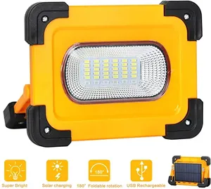 2026 New 30W Rechargeable <b>LED</b> Portable Work <b>Light</b> Aluminum Die Casting Solar Emergency <b>Workshop</b> Camping Garden Yard Road Hotel H - Product Image 3