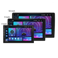 Radio Mobil Android 2 Din 7/9/10 Inch 2+64GB dengan CarPlay/Android Auto Nirkabel Terintegrasi, DSP, Layar Sentuh 2.5D untuk FM GPS