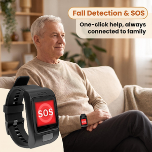 Nanway VL12S 4G Smartwatch per Anziani con Doppia SIM, GPS, Monitoraggio Frequenza Cardiaca <span class=keywords><strong>e</strong></span> Temperatura, Bussola, Calendario, Allarme Caduta, Impermeabile IP67 - Product Image 1