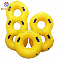 Tube gonflable de toboggan aquatique de trèfle à quatre feuilles chaud Portable Durable fait sur commande pour 2 passagers parc aquatique de tube de parc aquatique de PVC