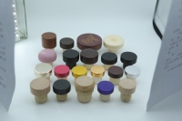 Bouchon en liège synthétique en polymère personnalisé en forme de T en bois et en plastique pour bouteille de vin, de champagne ou de liqueur