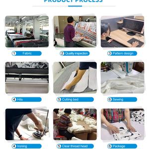 Shorts de sport de haute qualité fabriqués en usine, à cordon de serrage, épais, lavés, avec logo personnalisé, imprimés en relief, décontractés, à taille élastique - Product Image 5