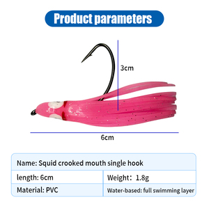 Esca da <span class=keywords><strong>Pesca</strong></span> in PVC a Forma di Polpo, Gonne in Silicone Luminose per Calamari con Ganci per la <span class=keywords><strong>Pesca</strong></span> in Mare - Product Image 4