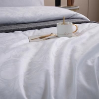 Vente en gros directe d'usine, 100% coton, hôtel de luxe 5 étoiles Marriott, tissu jacquard tissé 300TC, ensembles de housses de couette en satin