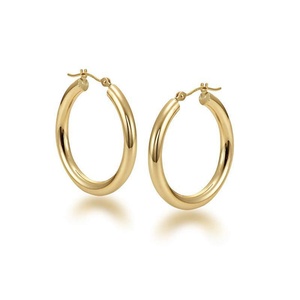 Factory Wholesale Hoop Earring Women Jewelry <b>Gold</b> Plated Stainless Steel Earrings - Product Image 2