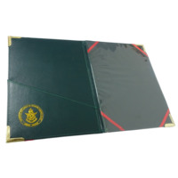 Carpeta de Diploma Personalizada para Regalo Promocional, Cubierta de Cuero PU con Grabado Dorado, Porta Diplomas y Certificados A3/A4