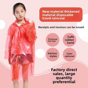 Hzjunyi Nhà Sản Xuất Bán Buôn Mát Thời Trang Trẻ Em Của Dùng Một Lần Áo Mưa Chất Liệu Mới Dày Áo Mưa Phong Cách Đơn Giản - Product Image 1