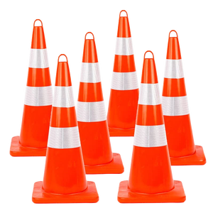 Özel kauçuk tabanlı yol bariyeri güvenlik konisi pembe yeşil 28 inç 28 "trafik konisi yansıtıcı ve trafik yolu için kullanılır - Product Image 1