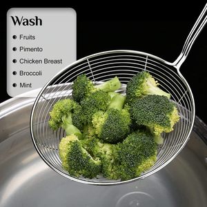 Passoire perforée accessoires de cuisine Rectangle friture poulet panier Restaurant acier inoxydable KFC frites friteuse panier - Product Image 3