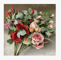 4 têtes de roses artificielles de Bulgarie, 70 cm de long, fleurs décoratives au toucher réaliste, à prix compétitif