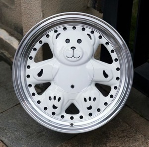 Jiangzao roue de coulée en alliage d'aluminium ours en peluche roues jantes mignonnes pour mini voiture 4x100 15 pouces - Product Image 5