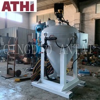 Máquina de arenado en húmedo sin polvo ATHI con control PLC, sistema de pulido manual con acceso remoto y bomba para preparación de superficies, certificación CE