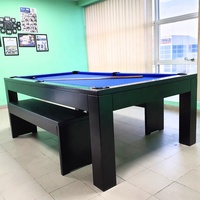 2024 usine de Chine fait bonne qualité 7ft 8ft 9ft taille standard style américain 3in1 table de billard à manger multifonction