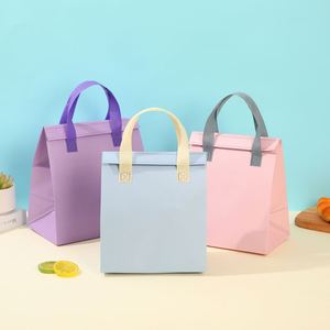 Sac isotherme pour déjeuner en tissu non tissé recyclable, isolation thermique, revêtement anti-UV, poignée Flexiloop, impression sur écran, logo personnalisé, cadeau - Product Image 1