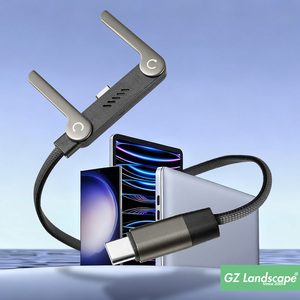 Pengisi daya ponsel multifungsi, kabel Data ponsel tipe c kepang tahan lama 1.5m dapat disesuaikan - Product Image 2