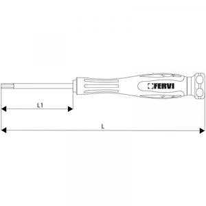 FERVI - P886/2550 Destornillador de precisión hexagonal-EAN 8012667349189 ELECTRÓNICA MICRO DESTORNILLADORES - Product Image 2